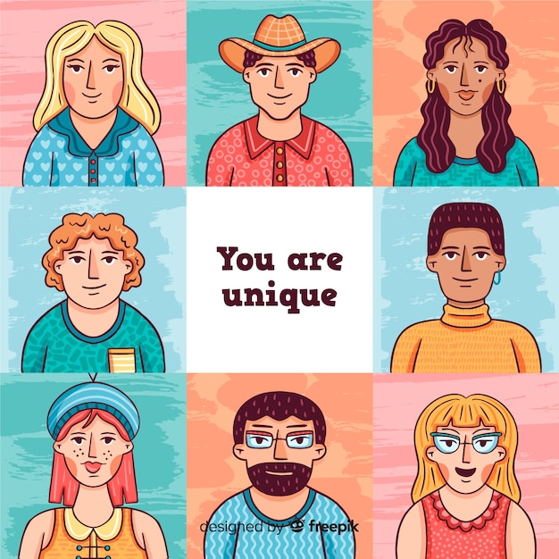 Free vector people from differents cultures and races