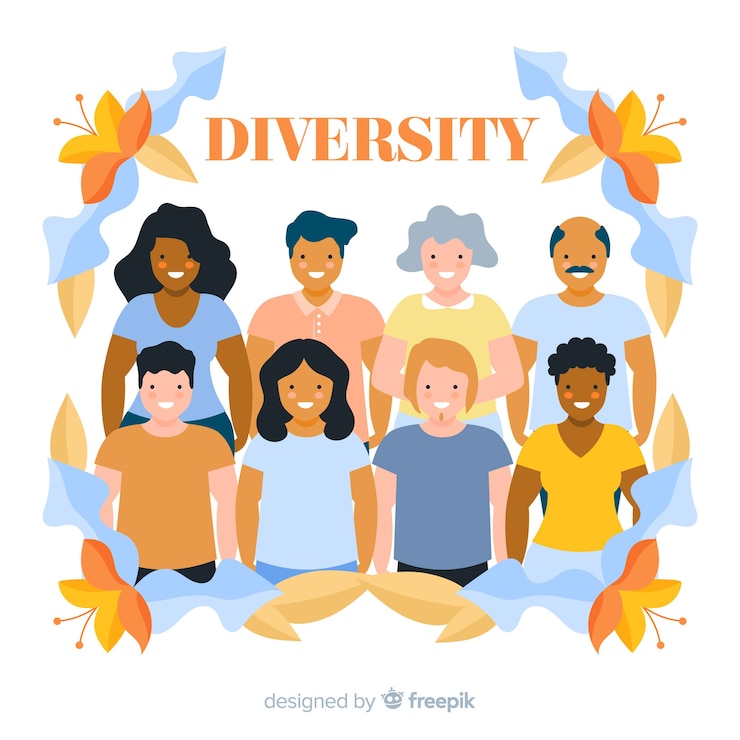 Free Vector people from differents cultures and races