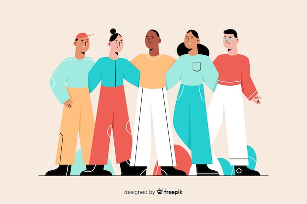 Free vector people from differents cultures and races