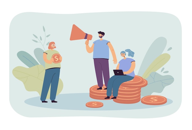 People funding money illustration