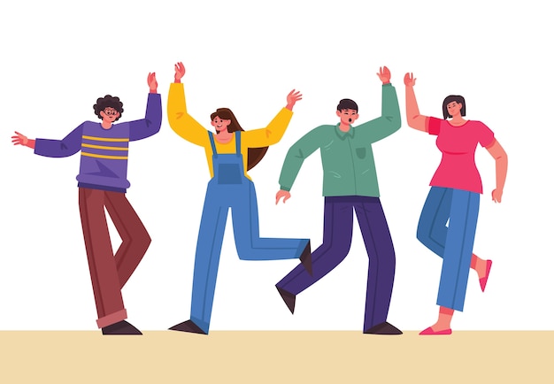 Free vector people giving high five theme for illustration