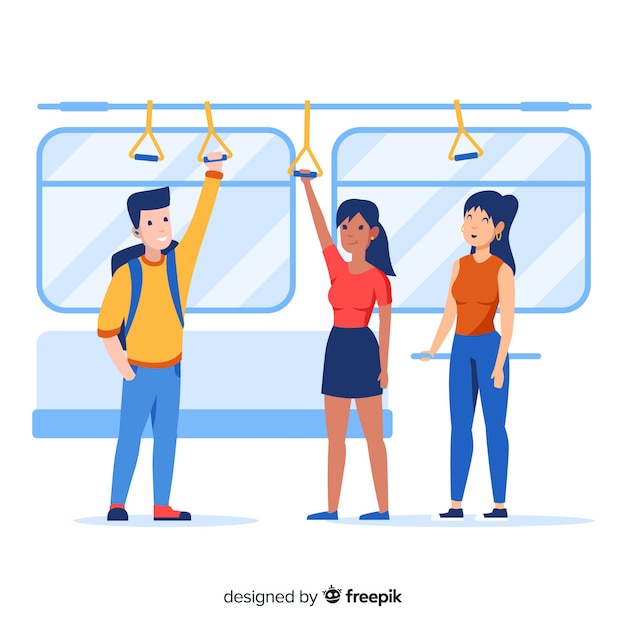 People going on the subway