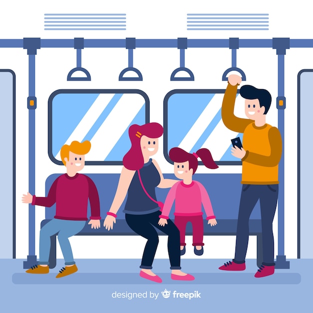 people going on the subway