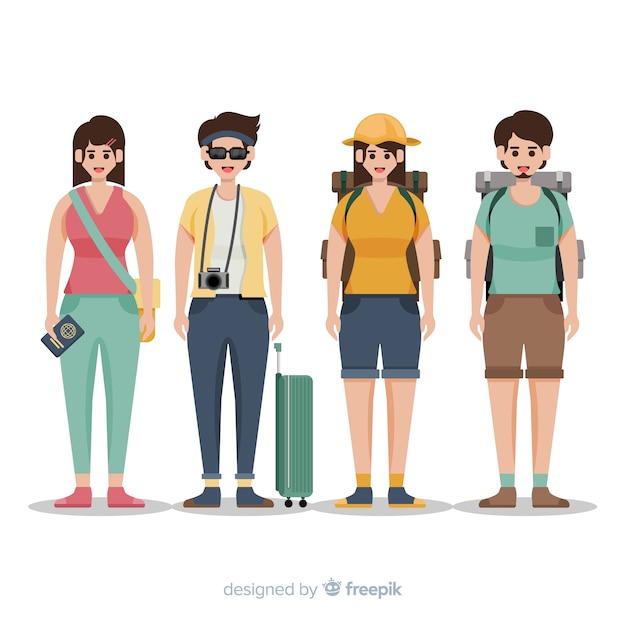 People going on a trip background