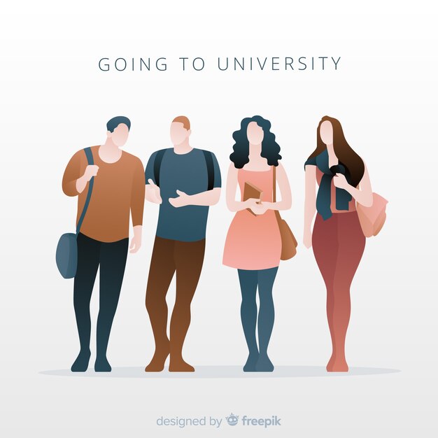 people going to the university pack