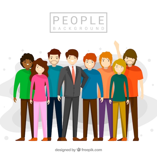 Free vector people group background