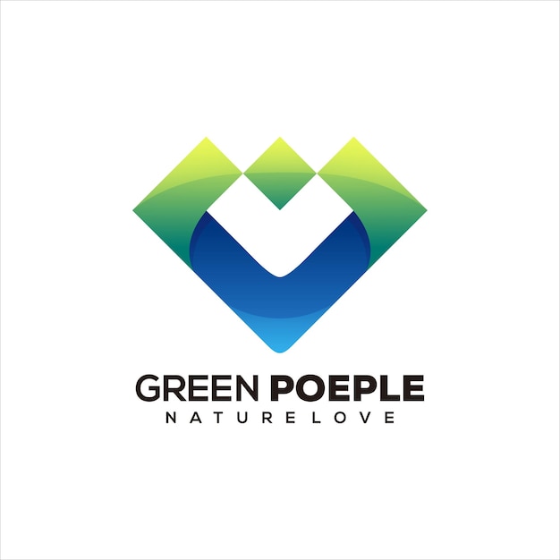 Дизайн логотипа градиента группы людей
