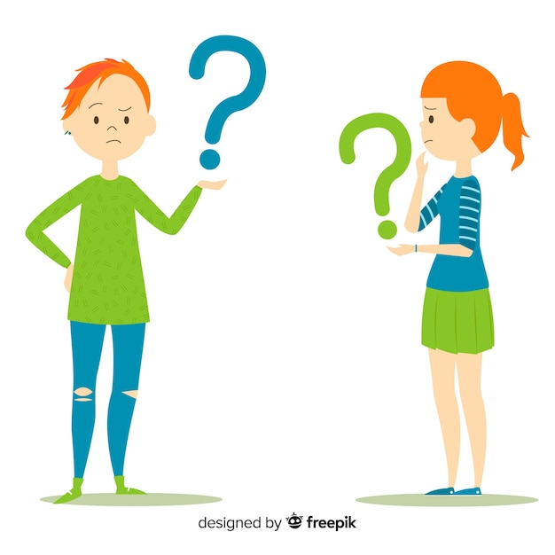 Free vector people holding question marks