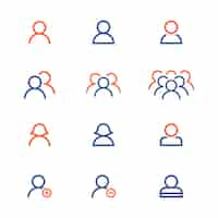 Free vector people icon collection