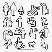 Free vector people icons collection