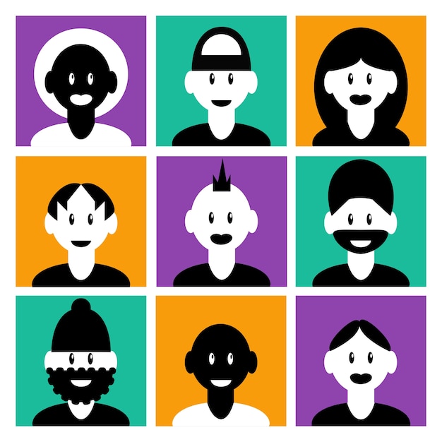 Free vector people icons collection