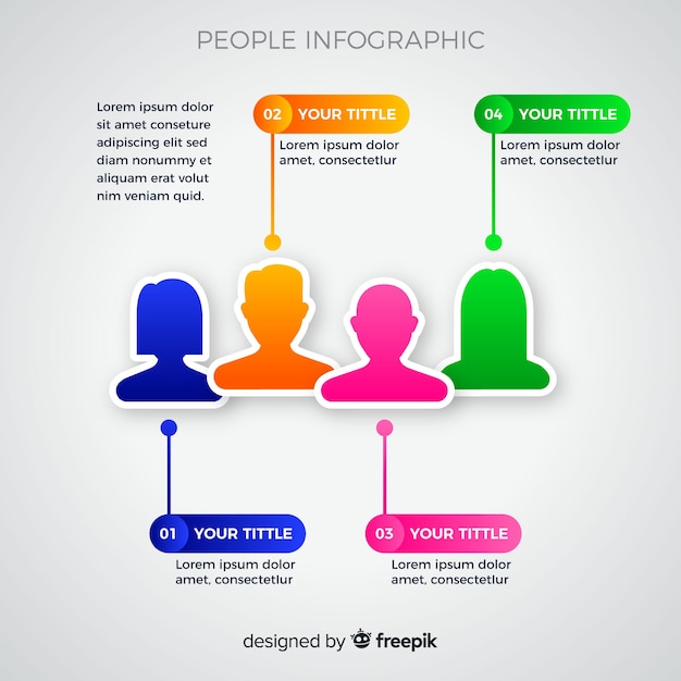 Free vector people infographic