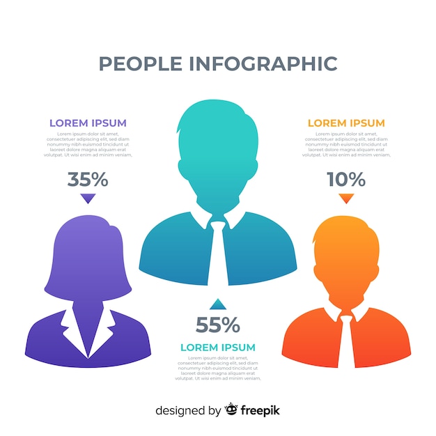 Free vector people infographic