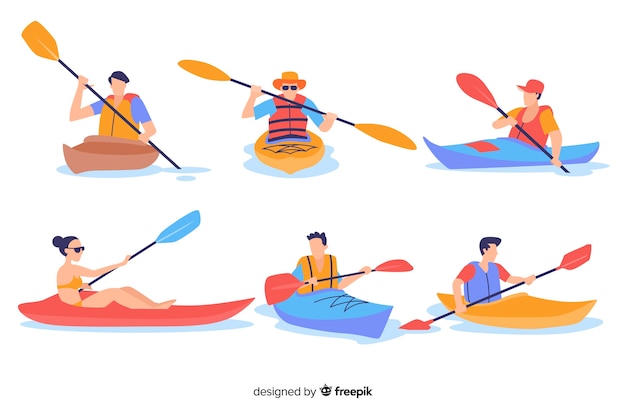 People Kayaking