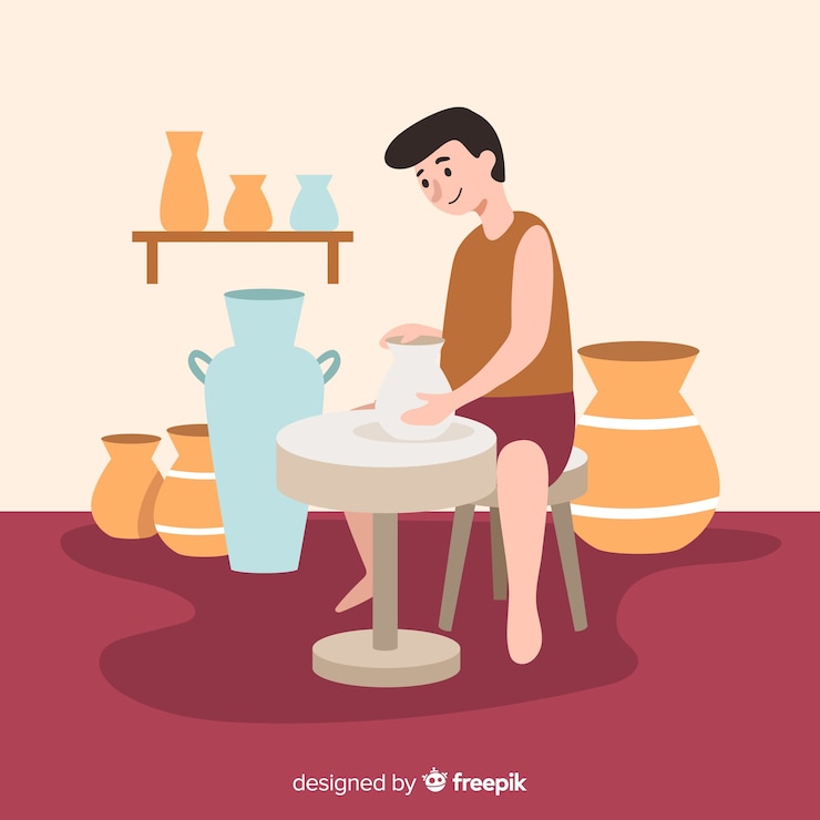 免費 Vector 做陶器平面設計的人