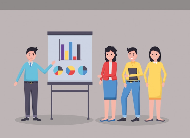 Free Vector people office workplace