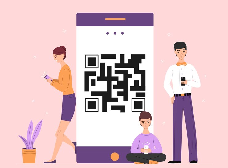 Free Vector people online smartphone chat illustration