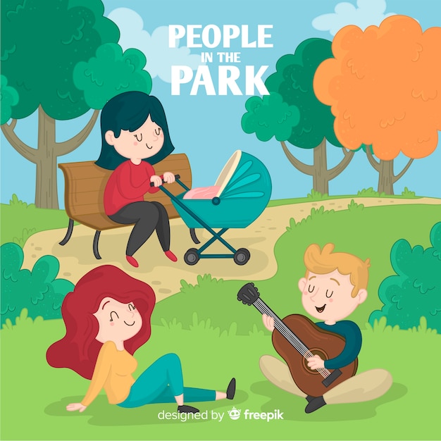 Люди в парке
