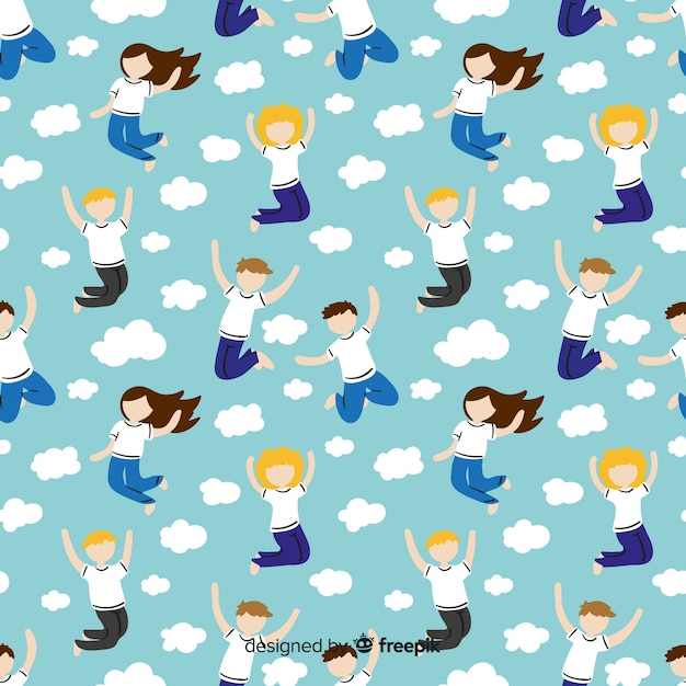 Free vector people pattern