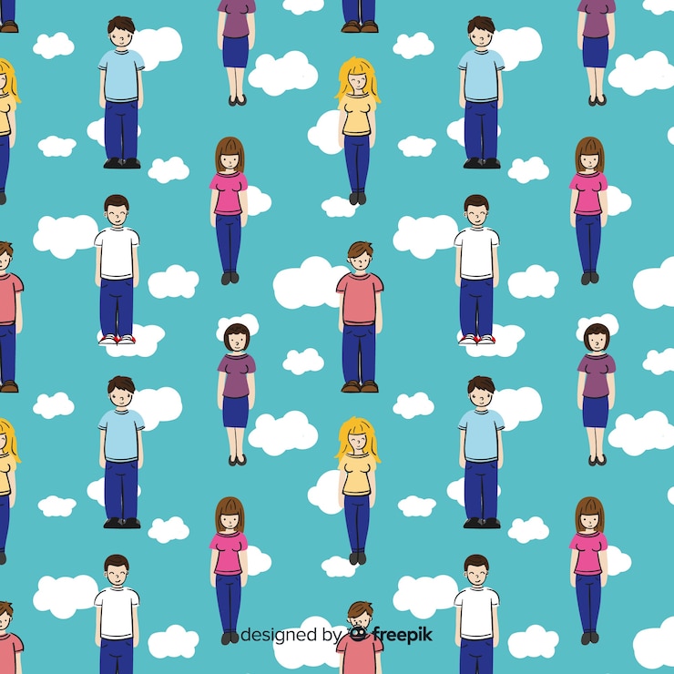 Free Vector people pattern