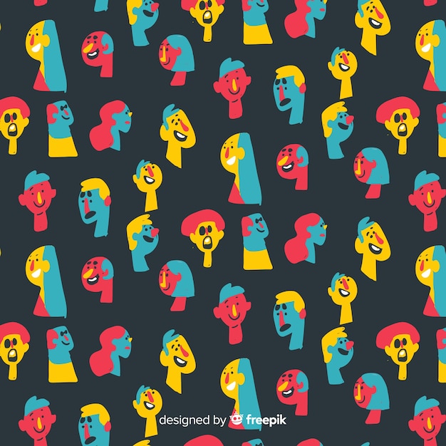 Free vector people pattern