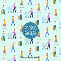 Free vector people pattern