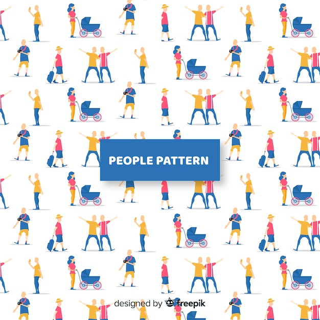 Free vector people pattern