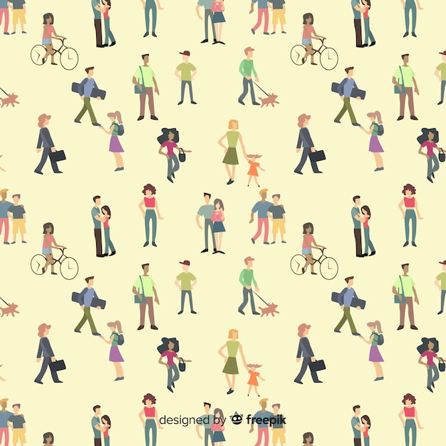 Free vector people pattern