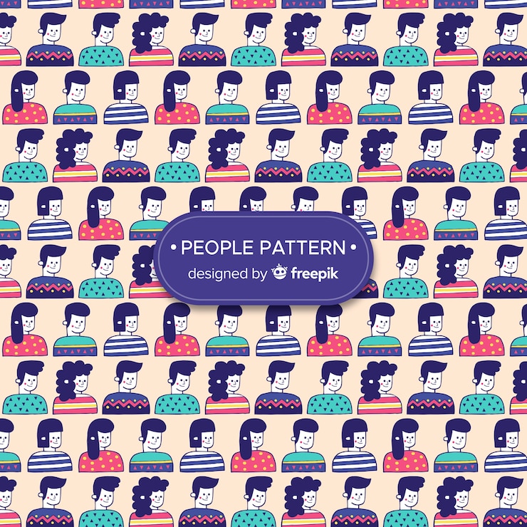 Free Vector people pattern