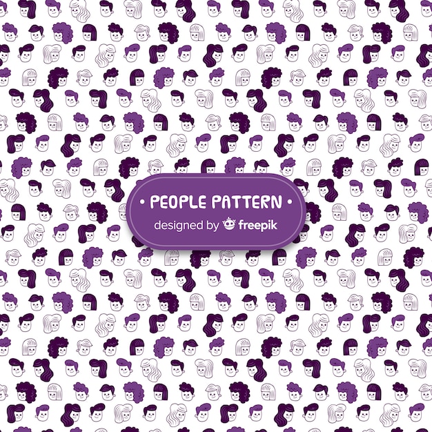 Free vector people pattern
