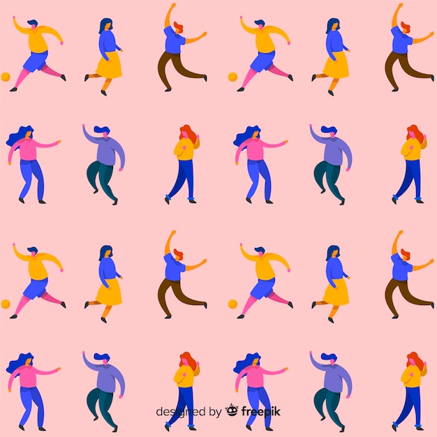 Free vector people pattern