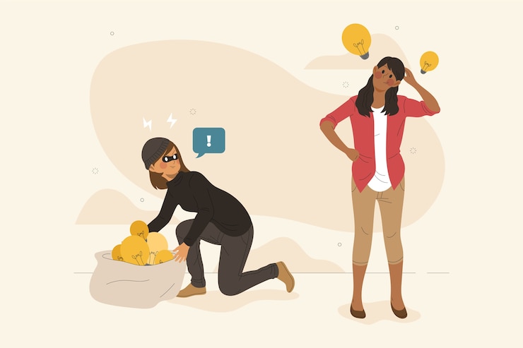 Free Vector people plagiarism idea concept