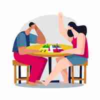 Free vector people playing ludo game