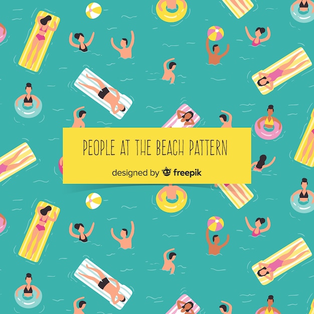 People relaxing at the beach pattern