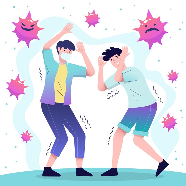 無料Vector コロナウイルス病のイラストが怖い人