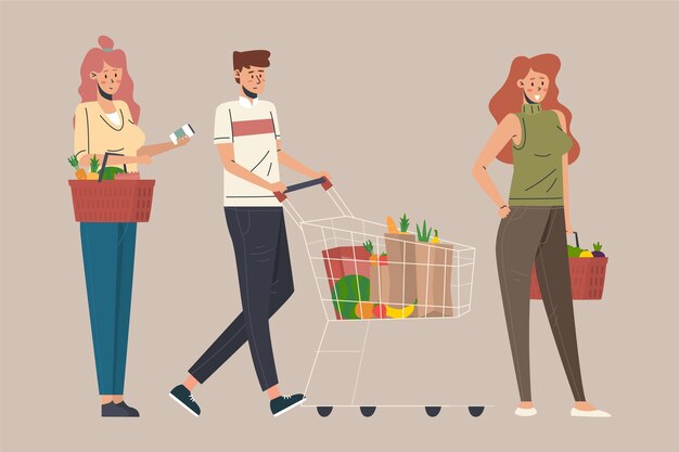 Люди покупают продукты концепции