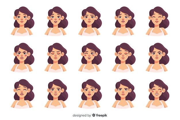 Free vector people showing emotions