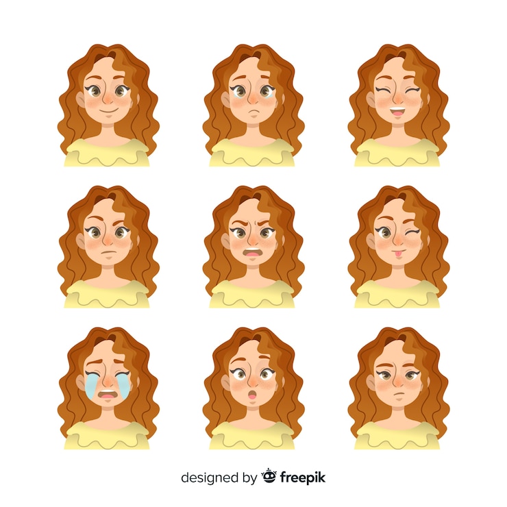 Free Vector people showing emotions