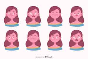 Free vector people showing emotions