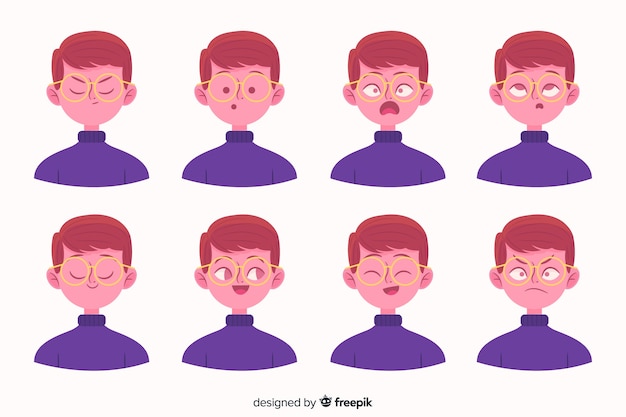 Free vector people showing emotions