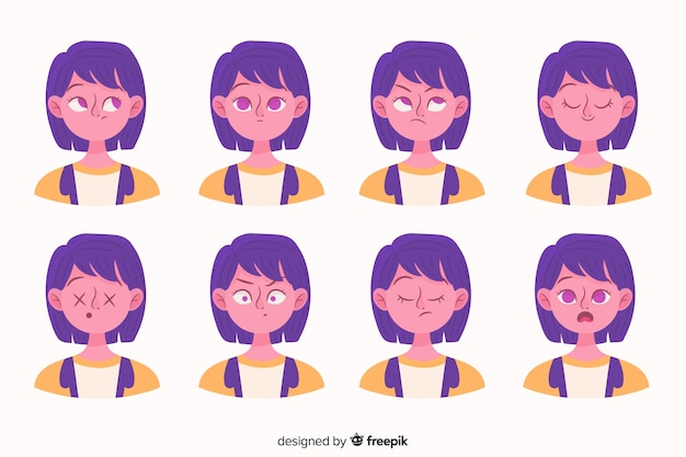 Free vector people showing emotions