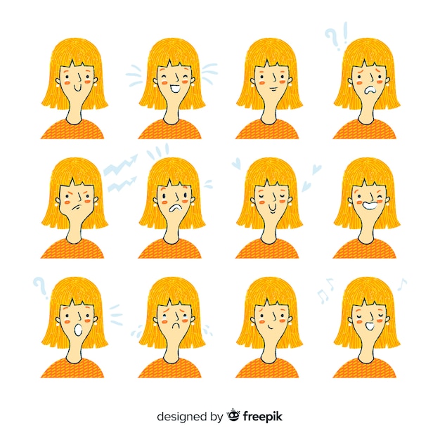 Free vector people showing emotions