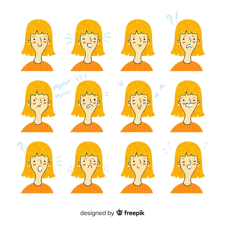 Free Vector people showing emotions