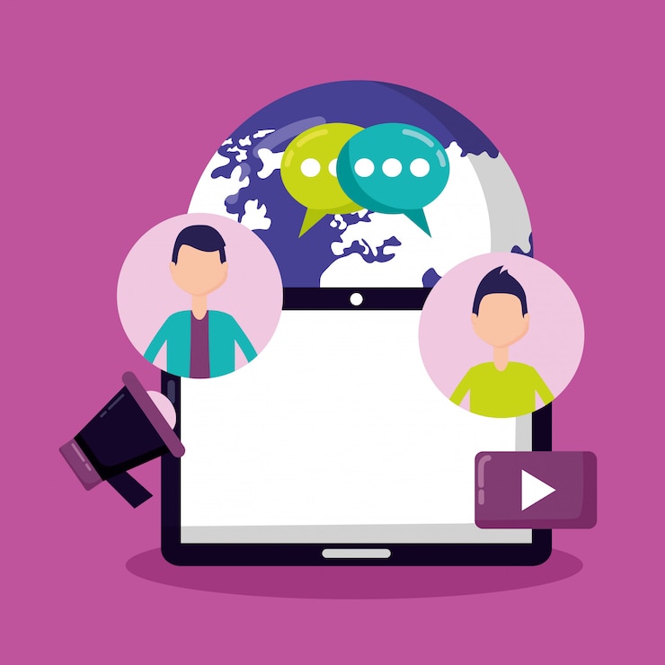 Free Vector people social media