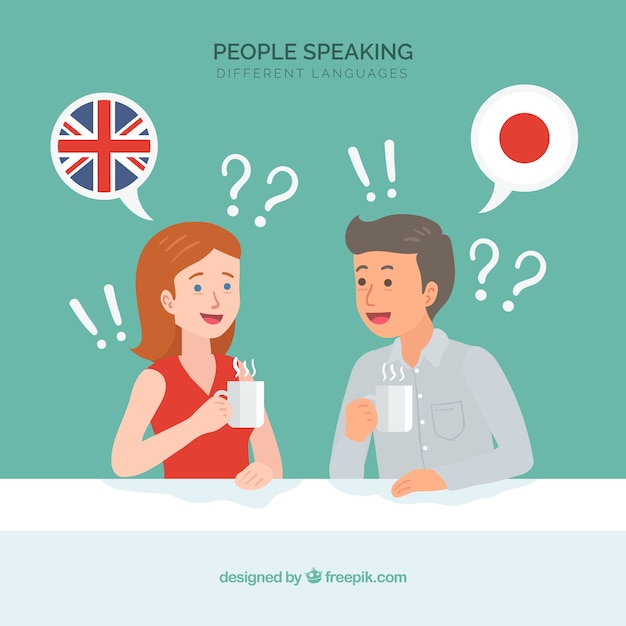 Free vector people speaking different languages