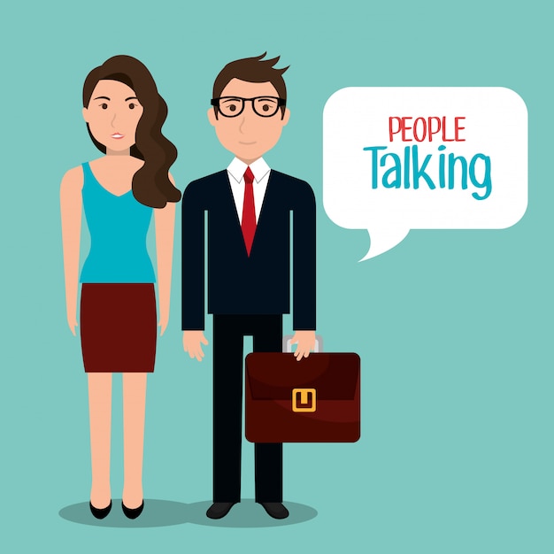 Free vector people talking