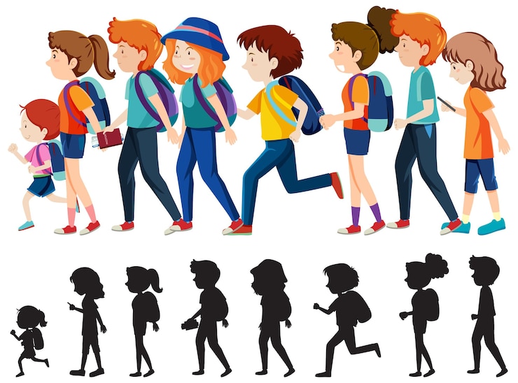 Free Vector people tourist vector set