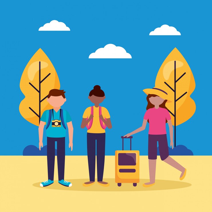 Free Vector people and travel flat design