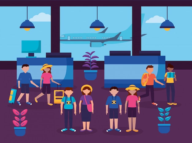 Free vector people and travel flat design