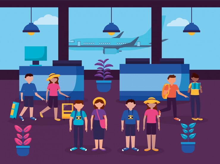 Free Vector people and travel flat design